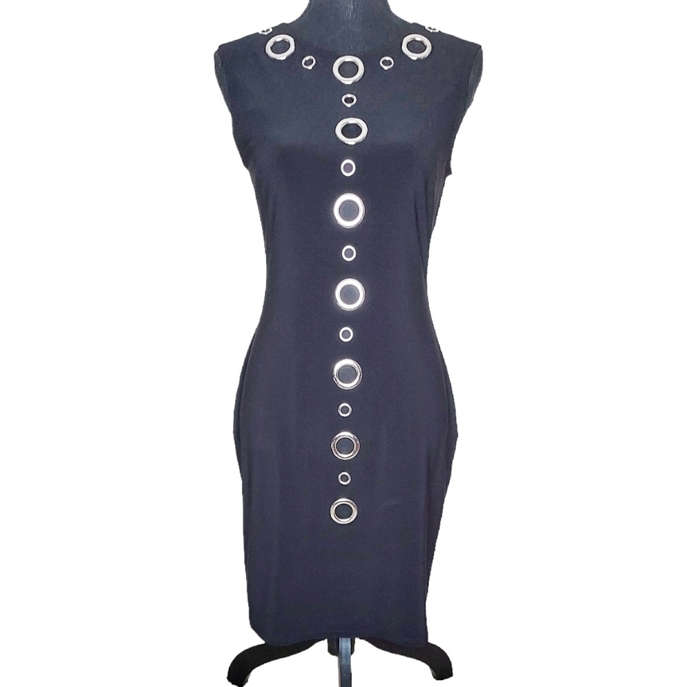 Joseph Ribkoff Women 4 Lined Bodycon Grunge Witchy Domme Goth Dress